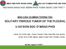 Bài giảng U xơ đơn độc ở màng phổi