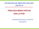 Bài giảng Tràn dịch màng phổi do sán lá phổi