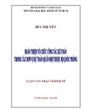 Luận văn Thạc sĩ Kinh tế: Hoàn thiện tổ chức công tác kế toán trong các đơn vị dự toán quân đội thuộc Bộ Quốc phòng