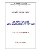 Luận văn Thạc sĩ Kinh tế: Lạm phát và vấn đề kiểm soát lạm phát ở Việt Nam