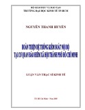 Luận văn Thạc sĩ Kinh tế: Hoàn thiện hệ thống kiểm soát nội bộ tại cơ quan bảo hiểm xã hội thành phố Hồ Chí Minh