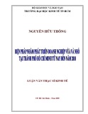 Luận văn Thạc sĩ Kinh tế: Biện pháp nhằm phát triển doanh nghiệp vừa và nhỏ tại thành phố Hồ Chí Minh đến năm 2010