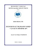 Luận văn Thạc sĩ Kinh tế: Thẩm định giá trị doanh nghiệp – Vận dụng mô hình APV