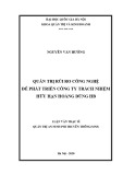 Luận văn Thạc sĩ Quản trị An ninh phi truyền thống: Quản trị rủi ro công nghệ để phát triển Công ty TNHH Hoàng Dũng HB