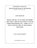 Luận văn Thạc sĩ Kinh tế: Mối quan hệ giữa cơ cấu sở hữu (Ownership Structure) và hiệu quả hoạt động của doanh nghiệp (Firm Performance) -  Nghiên cứu các công ty niêm yết trên sàn chứng khoán TP.HCM (HSX)