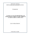 Luận văn Thạc sĩ Kinh tế: Tác động của quy mô chính phủ đến tăng trưởng kinh tế - Nghiên cứu thực nghiệm tại các quốc gia khu vực Đông Nam Á