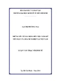 Luận văn Thạc sĩ Kinh tế: Những yếu tố tác động đến việc nắm giữ tiền mặt của doanh nghiệp tại Việt Nam