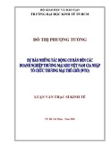 Luận văn Thạc sĩ Kinh tế: Dự báo những tác động cơ bản đến các doanh nghiệp thương mại khi Việt Nam gia nhập WTO