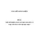 Sáng kiến kinh nghiệm Tiểu học: Một số phương pháp giúp học sinh lớp 4 và 5 học tốt phân môn tập đọc nhạc