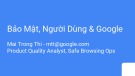 Bài giảng Bảo mật, người dùng và Google