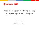 Bài giảng Phần mềm nguồn mở trong các ứng dụng công nghệ thông tin phục vụ Chính phủ