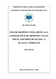 Doctoral thesis in Business administration: Online shopping well-being as a consequence of shopping value, trust and impulse buying: A duality approach