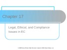 Lecture Electronic commerce - Chapter 17: Legal, Ethical, and Compliance Issues in EC