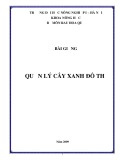 Bài giảng Quản lý cây xanh đô thị - Trường ĐH Nông nghiệp 1