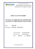Khóa luận tốt nghiệp: Kế toán xác định kết quả kinh doanh tại Công ty TMDV Kĩ thuật xây dựng Xuân Huy