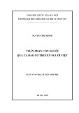 Luận văn Thạc sĩ Việt Nam học: Thân phận con người qua ca dao cổ truyền của Người Việt