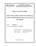 Khóa luận tốt nghiệp: Thực trạng công tác kế toán thuế tại công ty TNHH thương mại vận tải Hưng Lộc Thịnh