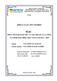 Khóa luận tốt nghiệp: Phân tích doanh thu và lợi nhuận của công ty TNHH Jollibee Việt Nam năm 2012 - 2014