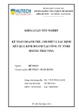 Khóa luận tốt nghiệp: Kế toán doanh thu, chi phí và xác định kết quả kinh doanh tại Công ty TNHH Hoàng thái Vina