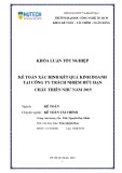 Khóa luận tốt nghiệp: Kế toán xác định kết quả kinh doanh tại Công ty trách nhiệm hữu hạn Châu Thiên như năm 2015