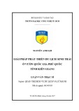 Luận văn Thạc sĩ Quản trị dịch vụ du lịch và lữ hành: Giải pháp phát triển du lịch sinh thái tại vườn quốc gia Phú Quốc tỉnh Kiên Giang