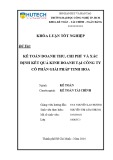 Khóa luận tốt nghiệp: Kế toán doanh thu chi phí và xác định kết quả kinh doanh tại Công ty cổ phần Giải pháp Tinh Hoa