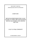 Luận văn Thạc sĩ Kinh tế: Một số giải pháp nhằm nâng cao sự gắn kết của nhân viên với Ngân hàng thương mại cổ phần Công thương Việt Nam