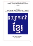 Sáng kiến kinh nghiệm THPT: Hướng dẫn học sinh cách nhận dạng từ không có rô và có rô ở sau từ trong tiếng Khmer (Quyển 5)