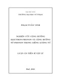 Luận án Tiến sĩ Vật lý: Nghiên cứu cộng hưởng electron-phonon và cộng hưởng từ-phonon trong giếng lượng tử