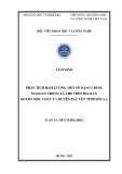 Luận án Tiến sĩ Hóa học: Phân tích hàm lượng một số dạng crom, mangan trong lá chè trên địa bàn huyện Mộc Châu và huyện bắc yên tỉnh Sơn La