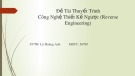 Bài thuyết trình: Công nghệ thiết kế ngược