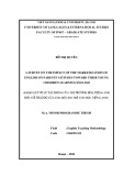 Master minor programme thesis English teaching methodology: A survey on the impact of the marketization of English on parents atitudes toward their young children learning English