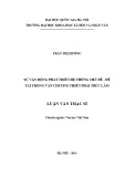 Luận văn Thạc sĩ Văn học: Sự vận động phát triển hệ thống chủ đề - Đề tài trong văn chương thiền phái Trúc Lâm