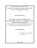 Master minor programme thesis English teaching methodology: Developing autonomy for first year English major students at a University in Vinh through writing portfolio