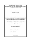 Master minor programme thesis English teaching methodology: A study of conceptual metaphors denoting fear in some English and Vietnamese contemporary short stories from cognitive perspective