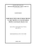 Luận văn Thạc sĩ Văn học: Nghệ thuật trần thuật trong truyện và tiểu thuyết của Nguyên Hồng trước cách mạng tháng Tám