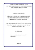 Master minor programme thesis English teaching methodology: The application of CLT - The gaps between teachers’ theoretical knowledge and practices at Bach Viet college