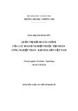 Tóm tắt luận án Tiến sĩ Kinh tế: Quản trị rủi ro tài chính  của các doanh nghiệp thuộc tập đoàn  Công nghiệp Than - Khoáng sản Việt Nam