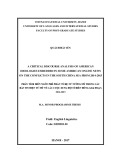 Master minor programme thesis English linguistics: A critical discourse analysis of American ideologies embedded in some american online news on the conflicts in the South China sea from 2014-2015