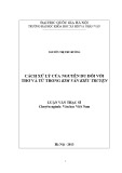 Luận văn Thạc sĩ Văn học: Cách xử lý của Nguyễn Du đối với thơ và từ trong Kim Vân Kiều truyện