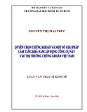 Luận văn Thạc sĩ Kinh tế: Quyền chọn chứng khoán và một số giải pháp làm tăng khả năng áp dụng công cụ này vào thị trường chứng khoán Việt Nam