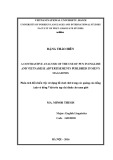 Master minor programme thesis English linguistics: A contrastive analysis of the use of pun in English and Vietnamese advertisements published in men’s magazines