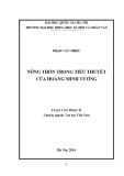 Luận văn Thạc sĩ Văn học: Nông thôn trong tiểu thuyết của Hoàng Minh Tường