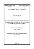 Summary of doctoral dissertation in economics: The real effective exchange rate (REER), the role and application in the Vietnamese macroeconomic management