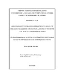 Master Minor programme thesis: Applying content based instruction to develop speaking skills for students majoring in tourism at a public university in Hanoi