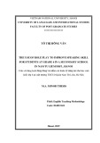 Master minor programme thesis English teaching methodology: The use of role play to improve speaking skill for students at grade 6 in a secondary school in Nam Tu Liem dist., Hanoi