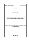 Luận án Tiến sĩ Quan hệ quốc tế: Chính sách đối ngoại của Ấn Độ dưới thời thủ tướng Manmohan Singh (2004-2014)