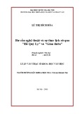 Luận văn Thạc sĩ Văn học: Hư cấu nghệ thuật và sự thực lịch sử qua "Hồ Quý Ly" và "Giàn thiêu"