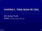 Bài giảng Cơ sở dữ liệu: Chương 1 - Hoàng Thị Hà