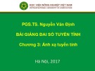 Bài giảng Đại số tuyến tính: Chương 3 - PGS.TS. Nguyễn Văn Định